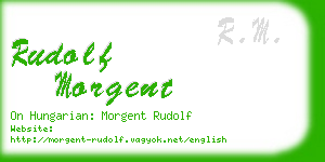 rudolf morgent business card